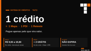 Sistema de Créditos Taito. Como ganhar, quanto custa, como gastar e quando o crédito sai da sua conta.